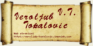 Veroljub Topalović vizit kartica